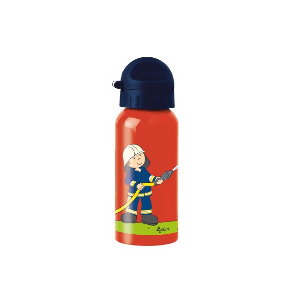 Sigikid Kinder Edelstahl-Trinkflasche 400 ml Frido Firefighter - A