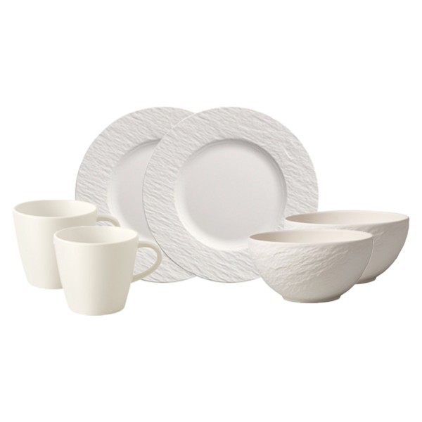 Villeroy & Boch Manufacture Rock Frühstücks-Set 6-teilig weiß