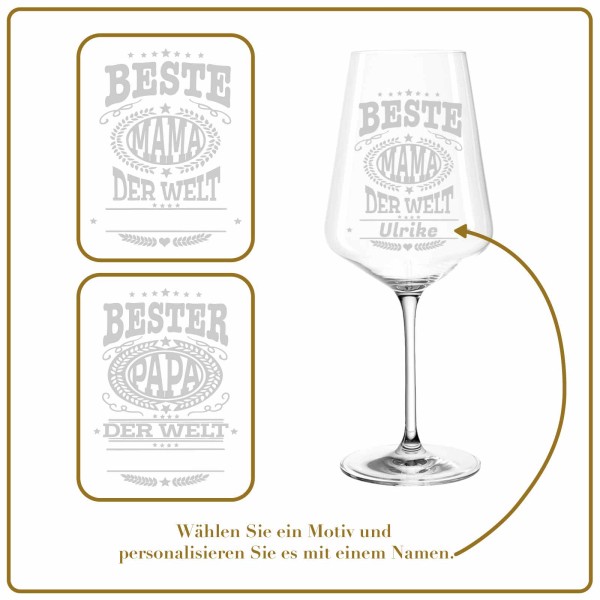 Gravur PUCCINI Weinglas 750 ml Mutter-/Vatertag