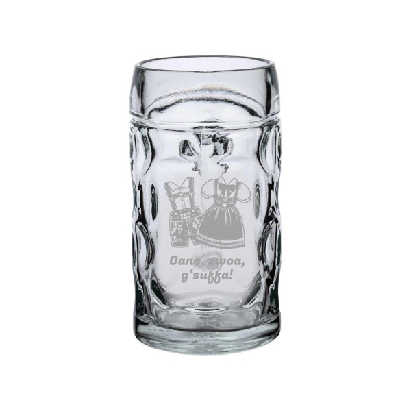 Gravur ISAR Bierkrug 0,5 l mit Eichung - Trachtenmode