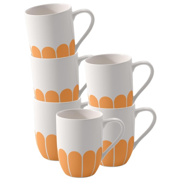 Villeroy & Boch Fleur Soleil Henkelbecher 290 ml 6er Set - DS