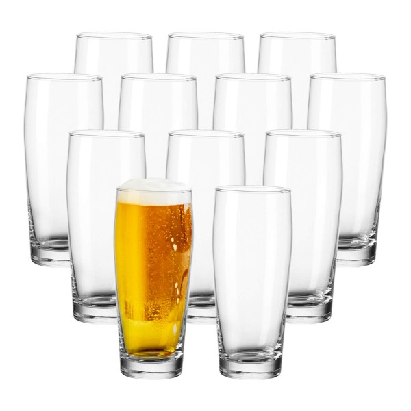 Montana Willi Becher Bierglas Helles-Glas 0,5 l 12er Set mit Eichung