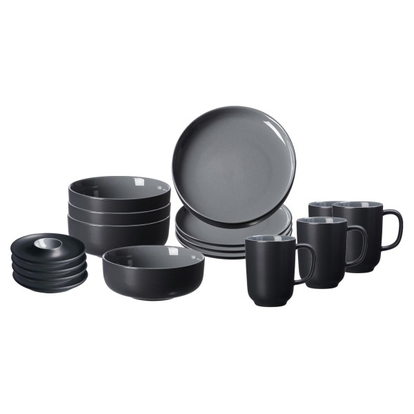 Ritzenhoff & Breker JASPER Frühstücksset 16-teilig schwarz