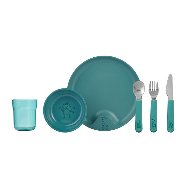 Mepal MIO Kindergeschirrset deep turquoise 6-teilig