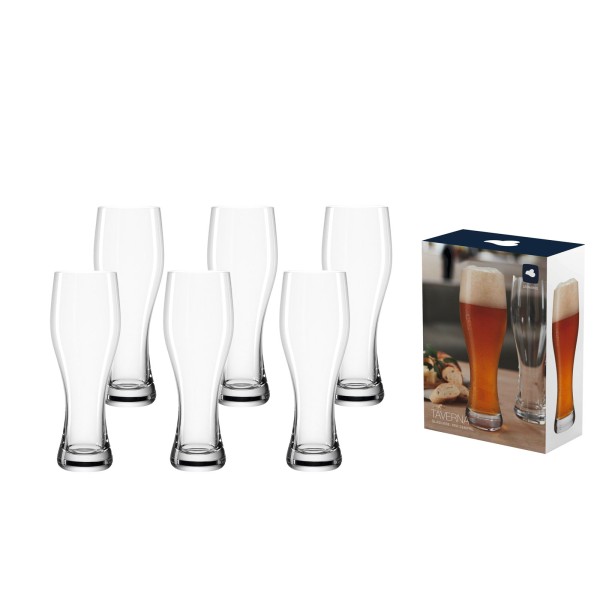 Leonardo TAVERNA Weizenbierglas 0,33l 6er Set