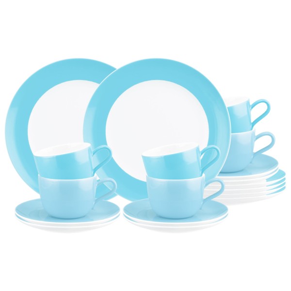 Seltmann Weiden Liberty Pure Colors Kaffeeservice 18-teilig Lagoon Blue - DS
