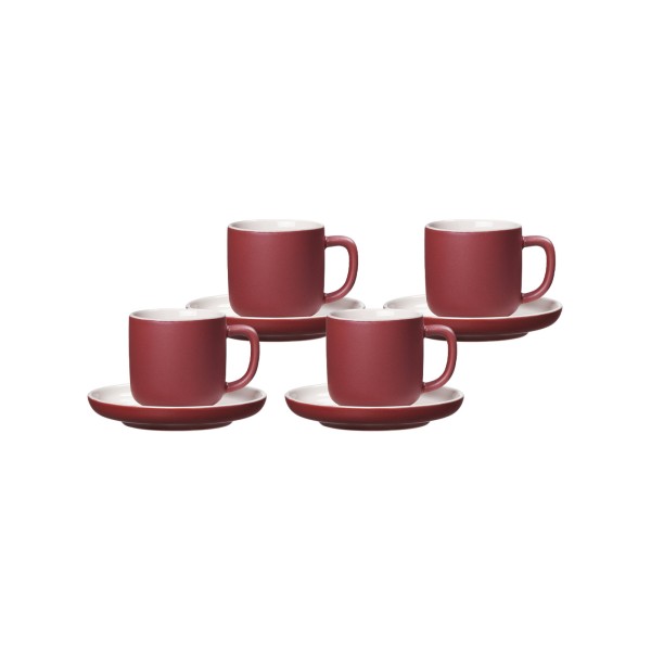 Ritzenhoff & Breker JASPER Espressotasse mit Untertasse 100 ml 4er Set beere