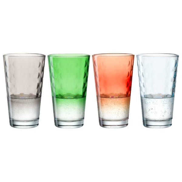 Leonardo OPTIC Trinkglas 540 ml farbig sortiert 4er Set