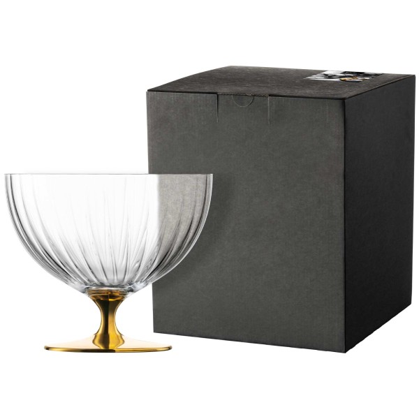 Eisch Schale auf Fuß ø 22 cm gold im Geschenkkarton