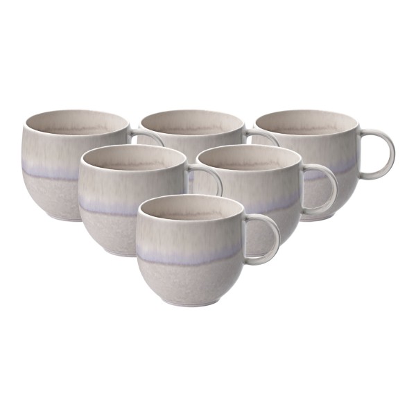 like. by Villeroy & Boch Perlemor Sand Henkelbecher 290 ml 6er Set - DS