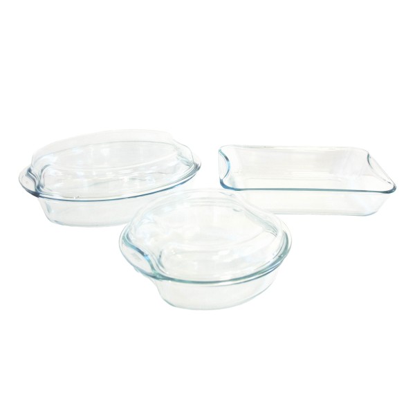 SIMAX exclusive Glas Auflaufformen 3er Set - A