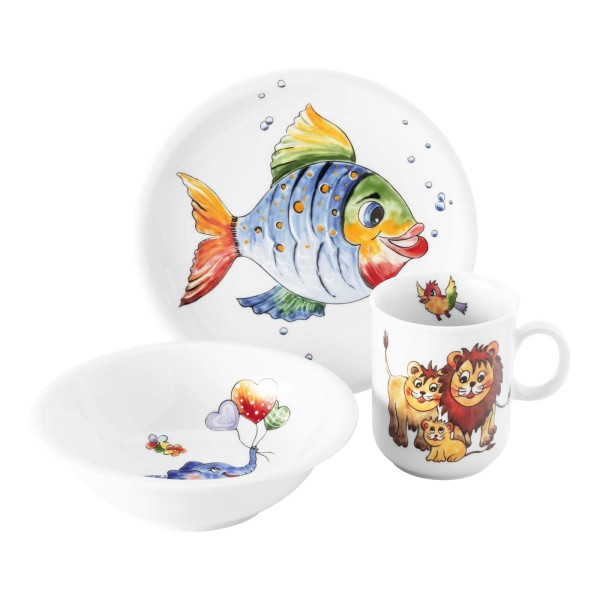 Seltmann Weiden Compact Kindergeschirr Set Bunte Tierwelt 3-teilig