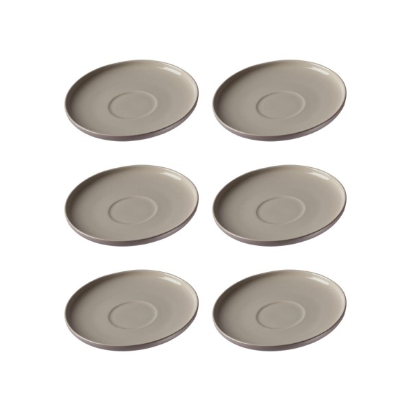 Ritzenhoff & Breker JASPER Kaffeeuntertasse ø 15 cm taupe 6er Set