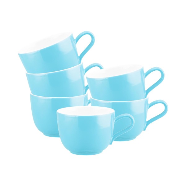 Seltmann Weiden Liberty Pure Colors Kaffeetasse 260 ml 6er Set Lagoon Blue - DS