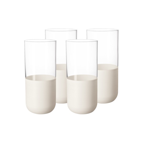 Villeroy & Boch Manufacture Rock Blanc Longdrinkbecher 300 ml 4er Set