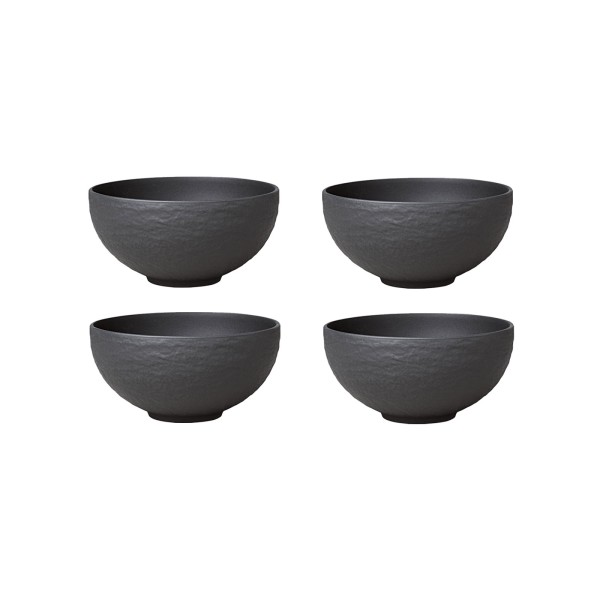 Villeroy & Boch Manufacture Rock Suppen Bol schwarz Ø 12,5 cm 4er Set