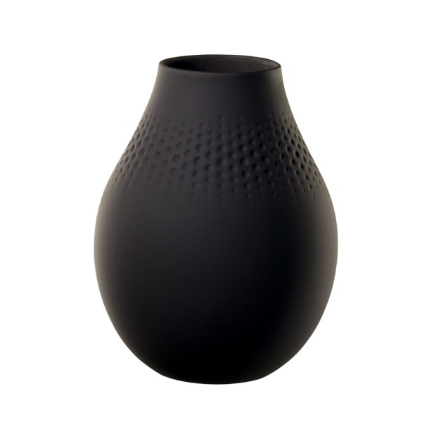 Villeroy & Boch Manufacture Collier Vase Perle 20 cm noir - DS