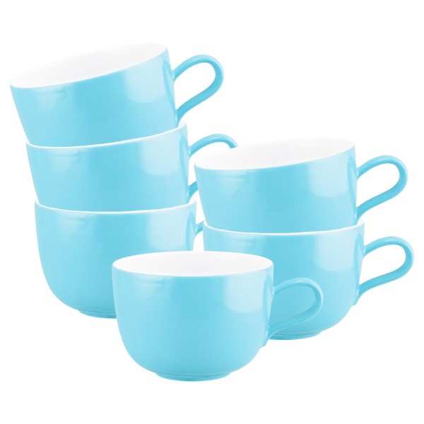 Seltmann Weiden Liberty Pure Colors Milchkaffeetasse 380 ml 6er Set Lagoon Blue - DS