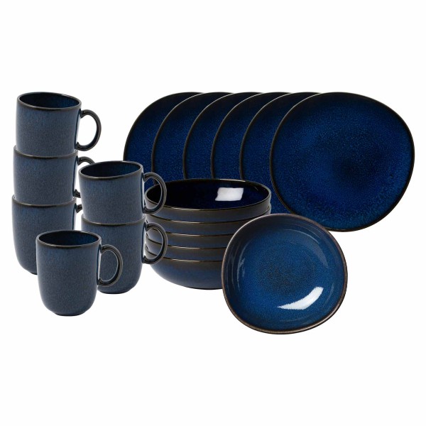 like. by Villeroy & Boch Lave bleu Frühstücks-Set 18-teilig - DS