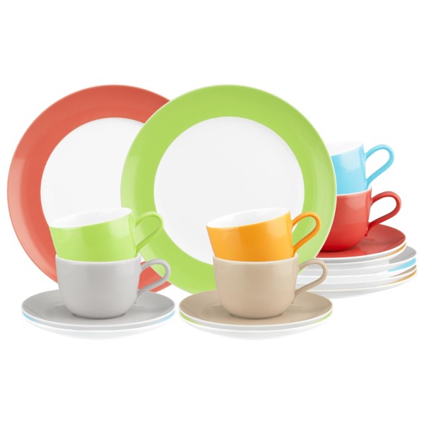Seltmann Weiden Liberty Pure Colors Kaffeeservice 18-teilig Mixed - DS