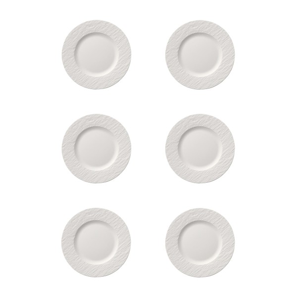 Villeroy & Boch Manufacture Rock Frühstücksteller weiß 22 cm 6er Set