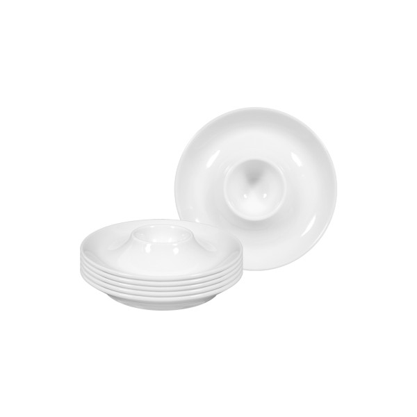 Seltmann Weiden Rondo/Liane Weiß Eierbecher mit Ablage 6er Set - DS