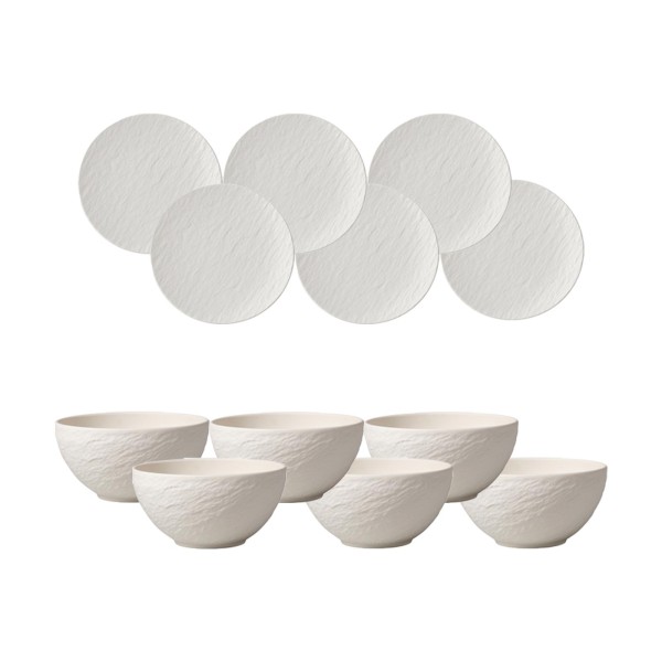 Villeroy & Boch Manufacture Rock Bowl Set 12-teilig weiß