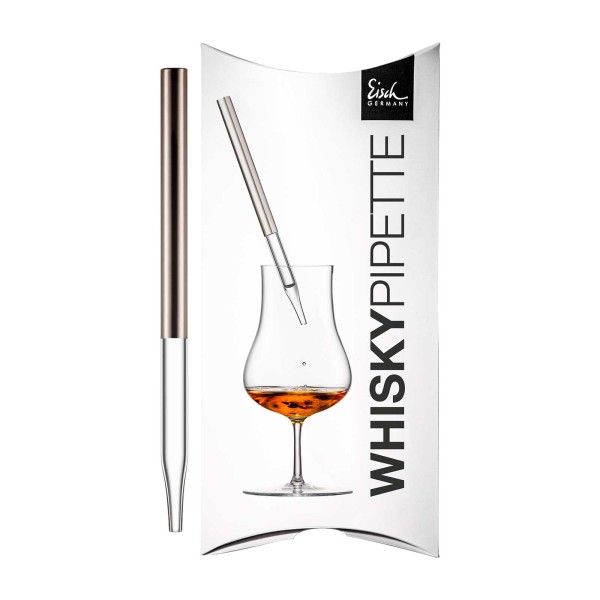 Eisch Gentleman Whisky-Pipette Platin im Geschenkkarton