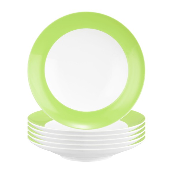 Seltmann Weiden Liberty Pure Colors Suppenteller ø 23,5 cm 6er Set Lime Green - DS