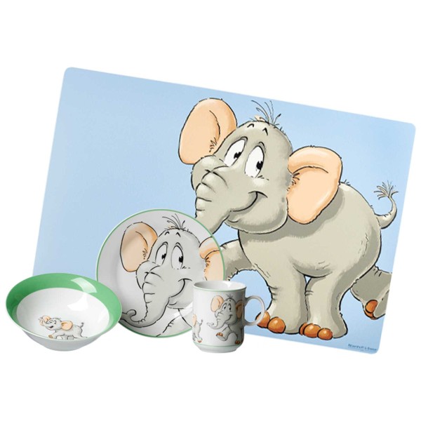 Ritzenhoff & Breker HAPPY ZOO Kindergeschirr + Tischmatte Elefant