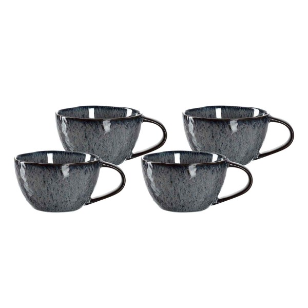 Leonardo MATERA Keramiktasse 290 ml anthrazit 4er Set