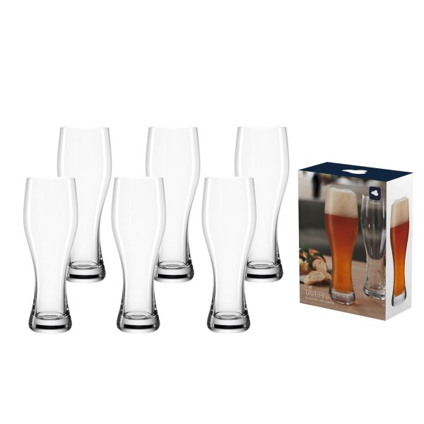 Leonardo TAVERNA Weizenbierglas 0,5l 6er Set