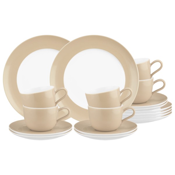 Seltmann Weiden Liberty Pure Colors Kaffeeservice 18-teilig Dusty Beige - DS