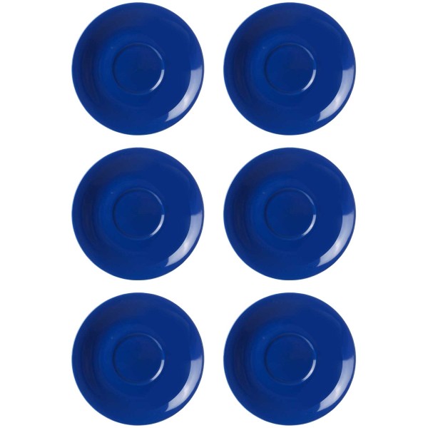 Ritzenhoff & Breker DOPPIO Milchkaffee Untertasse 17 cm indigo blau 6er Set