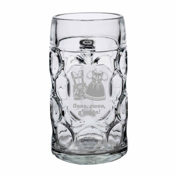Gravur ISAR Maßkrug 1,0 l mit Eichung - Trachtenmode
