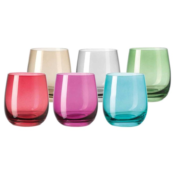 Leonardo SORA Trinkglas klein 0,3l farbig sortiert 6er Set