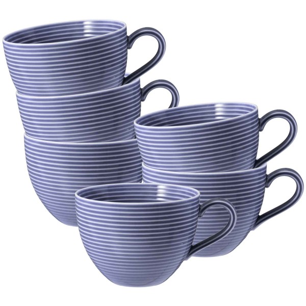 Seltmann Weiden Beat Color Glaze Milchkaffeetasse 0,35 l 6er Set - Fliederblau