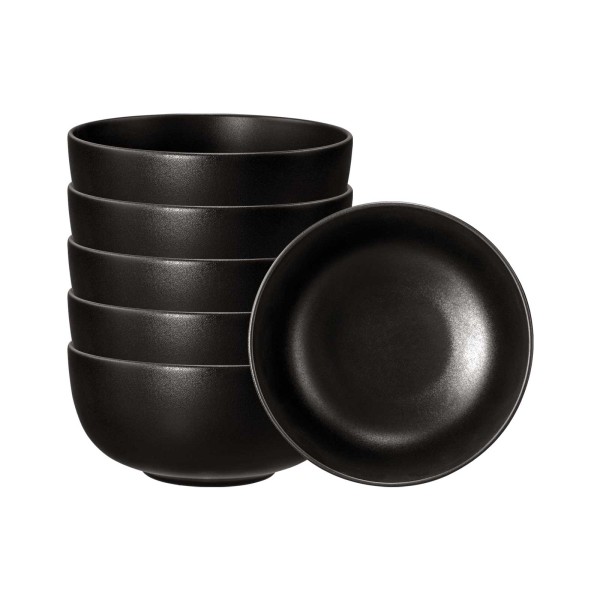 Seltmann Weiden Liberty Velvet Black Müslischale ø 15 cm 6er Set - DS