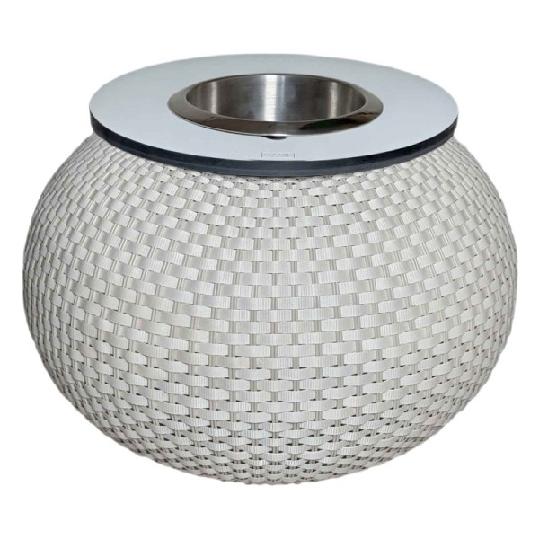 COOTAB Cooler Table MILANO Beistelltisch mit Edelstahl-Kühler - Champagner