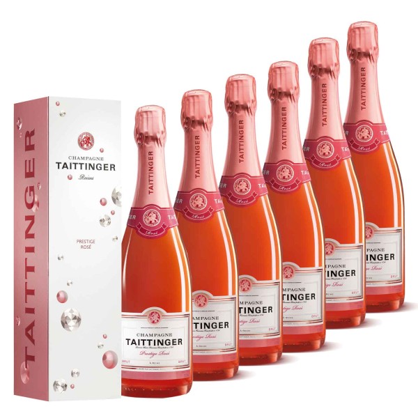 6x 0,75 l Taittinger Champagner Brut Prestige Rosé