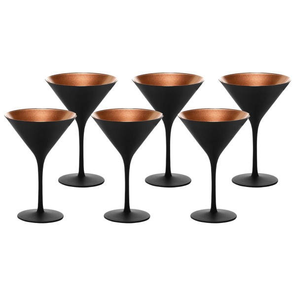 Stölzle Lausitz ELEMENTS Cocktailschale Schwarz-Bronze 6er Set