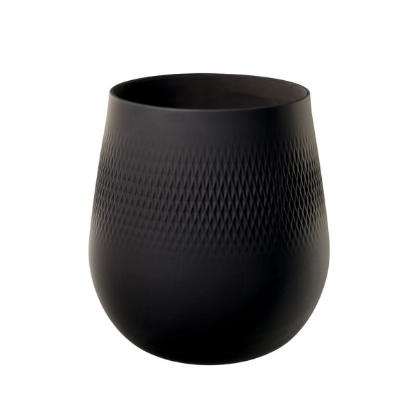 Villeroy & Boch Manufacture Collier Vase Carré 23 cm noir - DS