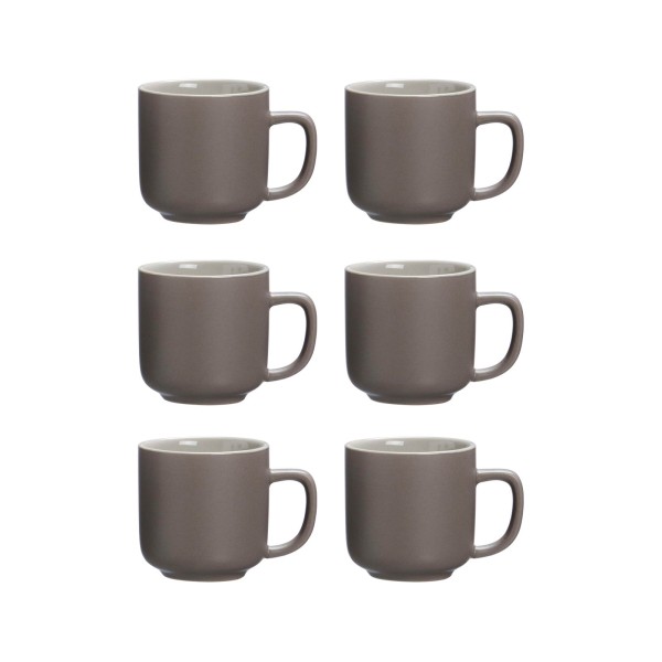 Ritzenhoff & Breker JASPER Espressotasse 100 ml taupe 6er Set