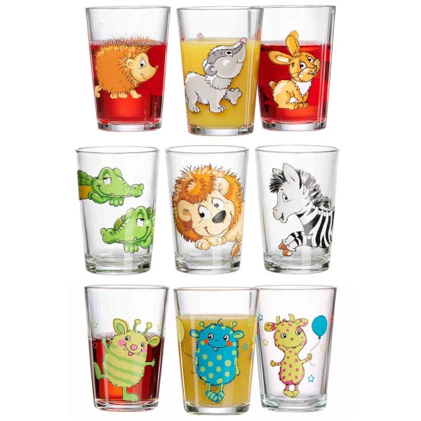 Ritzenhoff & Breker Kinderbecher mit Motiv 9er Set Wald/Zoo/Monster