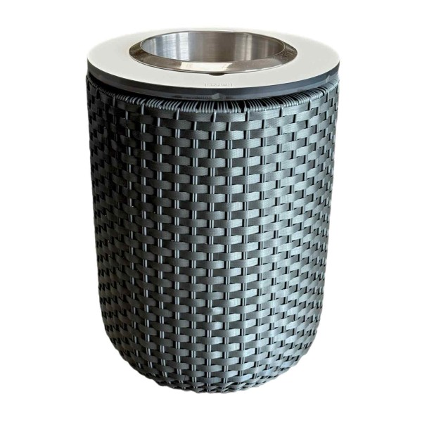 COOTAB Cooler Table LONDON Beistelltisch mit Edelstahl-Kühler - Anthrazit/Champagner