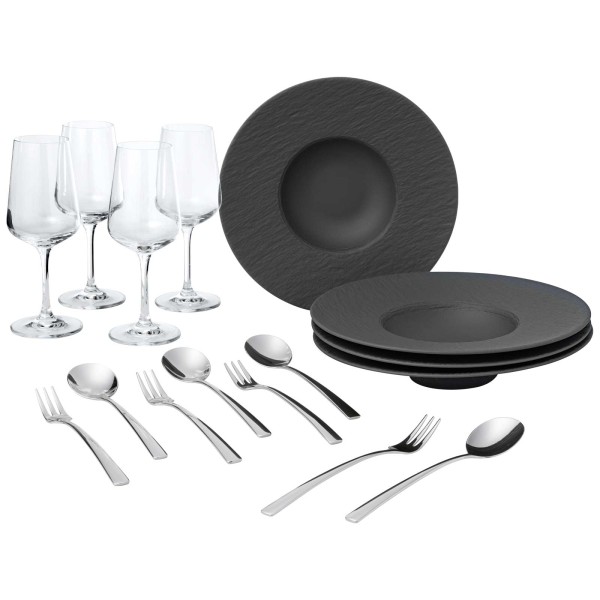 Villeroy & Boch Manufacture Rock Pasta-Set 12-teilig