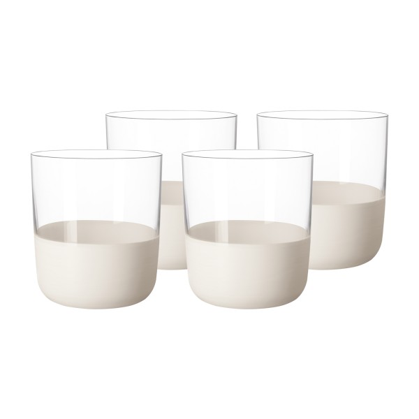 Villeroy & Boch Manufacture Rock Blanc Whiskybecher 250 ml 4er Set