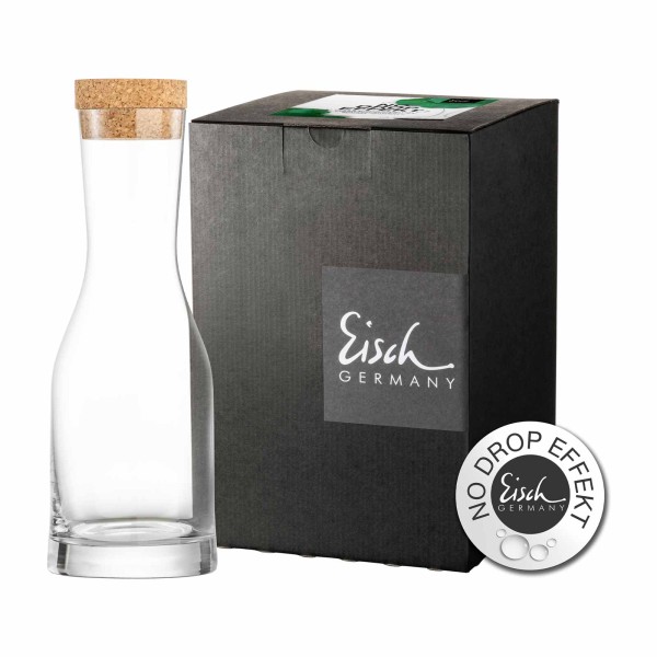 Eisch No Drop Effekt Karaffe mit Korkverschluss im Geschenkkarton