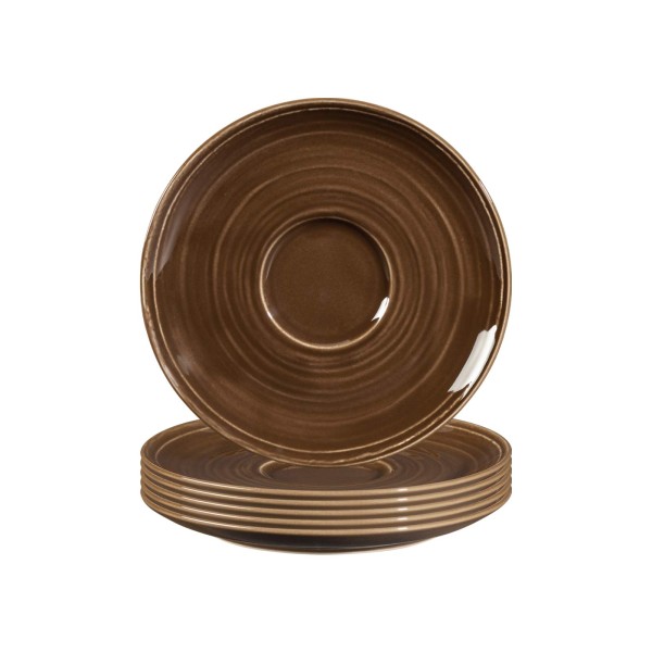 Seltmann Weiden Terra Kombi-Untertasse ø 16,1 cm erdbraun 6er Set - DS