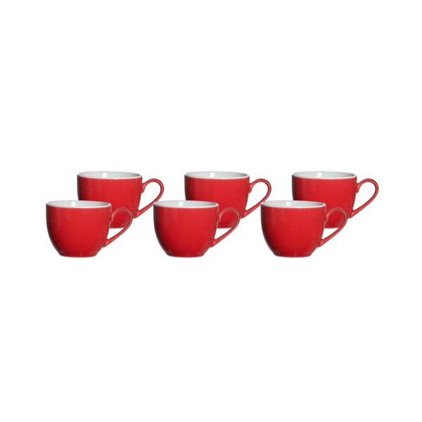 Ritzenhoff & Breker DOPPIO Espressotasse 80 ml rot 6er Set